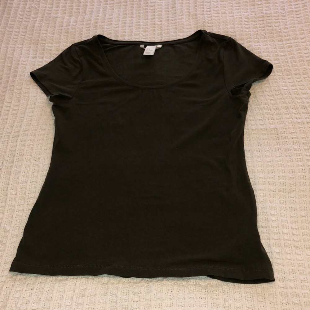 Olive green short sleeve shirt